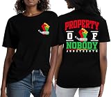 Ithalt Juneteenth Shirts for Women African American Freedom T-Shirt Black History Tshirt June 19th 1865 Tee Tops(Black1, Large)