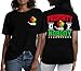 Ithalt Juneteenth Shirts for Women African American Freedom T-Shirt Black History Tshirt June 19th 1865 Tee Tops(Black1, Large)