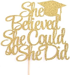 Atelier Elegance She Believed She Could so She Did Cake Topper, Congrats Grad Cake Topper