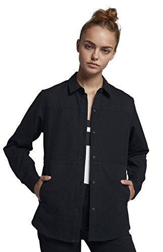 Hurley W Wilson Shacket Black XS : surchemise noire pour femme