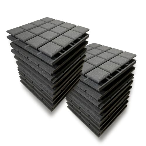 Image of Freqncy Turbo Acoustic Foam, DIY, Best Quality, Soundproof Noise Control Wall Acoustic Panel, 1x1Ft 2 inch | OG Black |