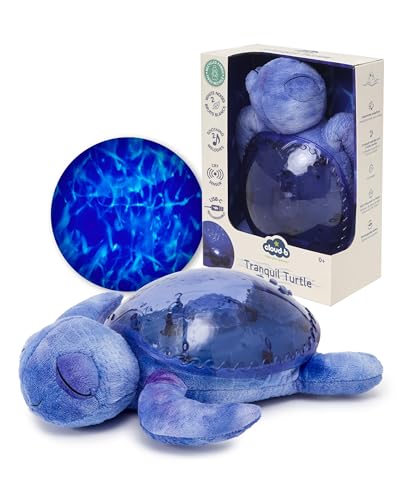 Cloud b Veilleuse bébé projecteur océan | 2 bruits blancs + 2 sons apaisants | Lumière réglable + arrêt auto | Tissu recyclé |...