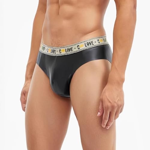 LESOYA Men's Sexy Elastic Waistband Boxer Briefs Underwear Transparent Pouch Panties2