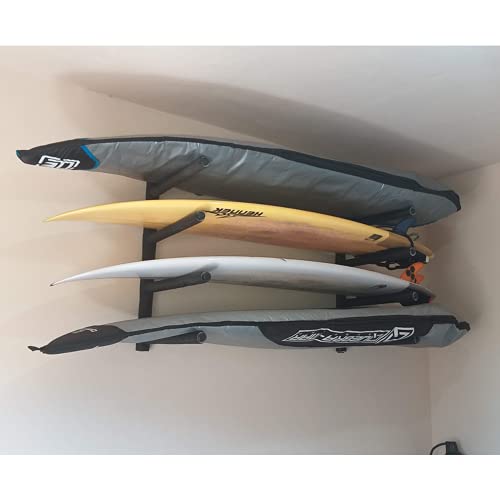 Rack Suporte Parede Quatro Pranchas Surf Par Parafuso Bucha