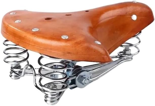 Vintage Bicycle Saddle Pure Cowhide Comfortable Outdoor Riding Bike CP Spring Seat Cushions