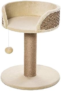 PawHut Cat Tree for Indoor Cats Kitten Tower Activity Center Climbing Stand Furniture with Scratching Posts Dangling Ball Perch Beige