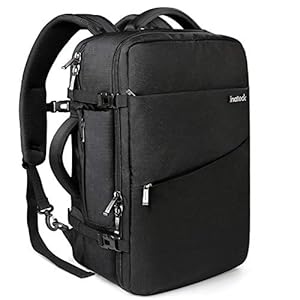 Inateck 40 liter, supergrote handbagage, reisrugzak, laptoprugzak voor 15,6-17 inch notebooks, vlieggoedgekeurde rugzak, cabinerugzak voor weekends