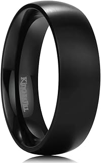 Titanium Wedding Band for Men Women-Sliver/Black/Gold Plated Pure Titanium Wedding Ring, 3-9mm Widths Available Brushed Matte Design Comfort Fit Size 4-16