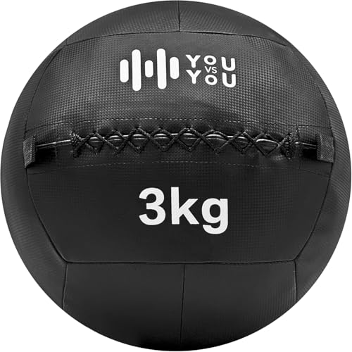 You ys Vou Wall Ball for Gym Workouts, Circuit Training & Method Conditioning – Durable Medicine Ball for Strength, Conditioning, Functional Fitness, Core Training & Full Body Exercise (3kg)