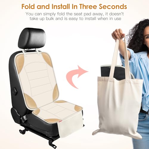 Sinvitron Protetor de assento de carro para cadeirinha infantil - Tapete de couro antiderrapante à p