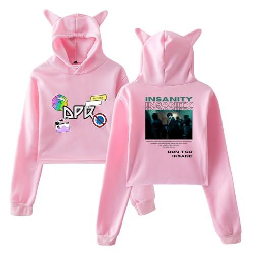 Photo de DPR Ian Sweat à capuche à manches longues pour oreilles de chat Streetwear décontracté et élégant, Rose - HL12446, M