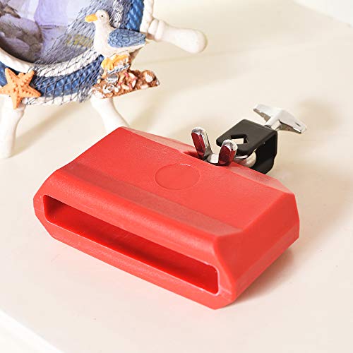 Jam Block, Plastic Musical Percussion Block, Latin Drum Instrument, Red #TOP4