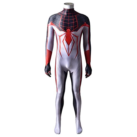 Ps5 Miles Morales Spiderman Bodysuit Unisex Lycra Cotton Costume Pojkar Maskerad Bekväm Jumpsuit Dam Tema Bal Onesies Barnkalas Zentai
