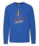 Druckerlebnis24 Pullover - Rakete Vintage Amerika Weltraum - Sweatshirt für Frauen und Damen