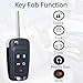 SUPALAND Key Fob Keyless Entry Fits for Chevrolet Camaro Cruze Equinox Impala Malibu Sonic Buick Lacrosse Regal Verano Encore Allure Remote Control Key Replacement 5 Button OHT01060512(Set of 2)