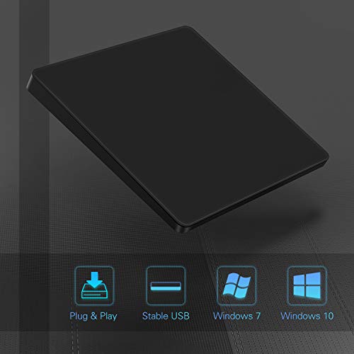 USB Touchpad, Jelly Comb Multi-Touch Wired Precision Trackpad for Windows 7 and Windows 10 Computer, Notebook, PC, Laptop