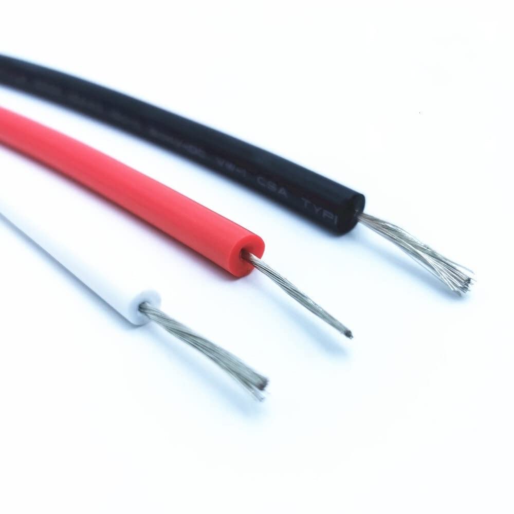 Wire UL3239 Silicone high Voltage 30KV 40KV 50KV22awg 20awg 18awg 16awg Temperature 150°(Red,5M40KV-22AWG)