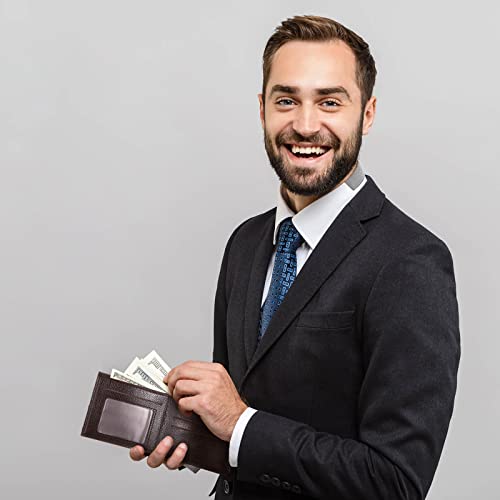 Sotiff 12 Pcs Leather Wallets Bulk for Men PU Trifold Blanks Wallet in Bulk for Laser Engraving Christmas Father Gift(Khaki)3