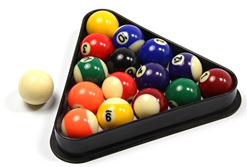 Funky Chalk Small 38mm Economy Spots & Stripes Kids Pool Balls & Triangle - 1 1/2Inch - Image 4