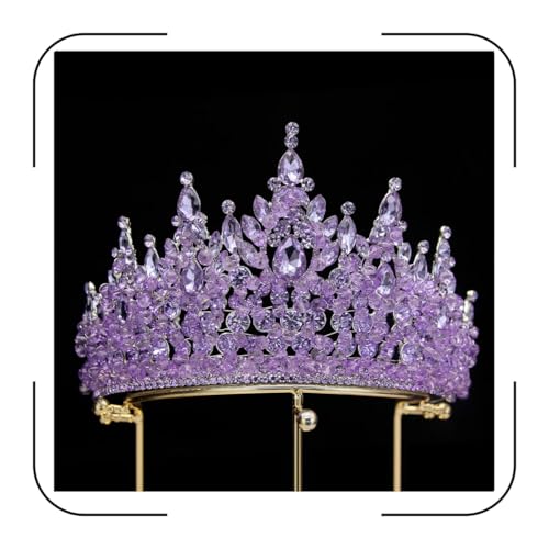 Diadema de diamantes de imitación para bodas y fiestas de disfraces de princesa de 10 cm