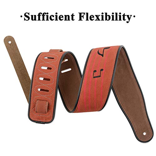 Dulphee Sangle de guitare en cuir pour basse, guitare électrique et guitare acoustique - Les Beatles, Paul McCartney, John Lennon, RIngo Starr, George Harrison Dulphee Sangle de guitare en cuir pour basse, guitare électrique et guitare acoustique – Image 3