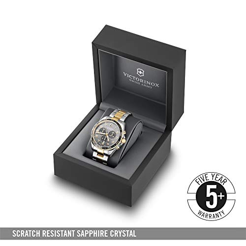 Victorinox Swiss Analog Watch for Men - Grey Dial with Bi Colour Stainless Steel Bracelet, Stylish Wrist Watch for Casual Wear - FieldForce Classic Chrono (42 mm) - Image 6
