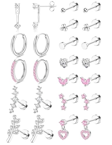 Piercing oreille acier chirurgical anti-allergie pour peau sensible