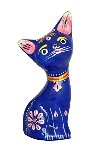 ETROVES 4 Inch Smiling Cat Figurine Funny Collectible - Happy Cat Collection - Cat Lover Gifts for Women, Cat Lover Gifts for Men, Cute Cat Gifts, Cat Office Desk Accessories, Cat Desk Decoration