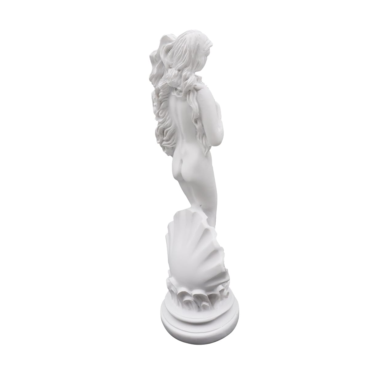 Riven Scultura in resina di Afrodite, statua decorativa della dea greca con base di conchiglia, ornamenti classici bianchi per la decorazione artistica della casa