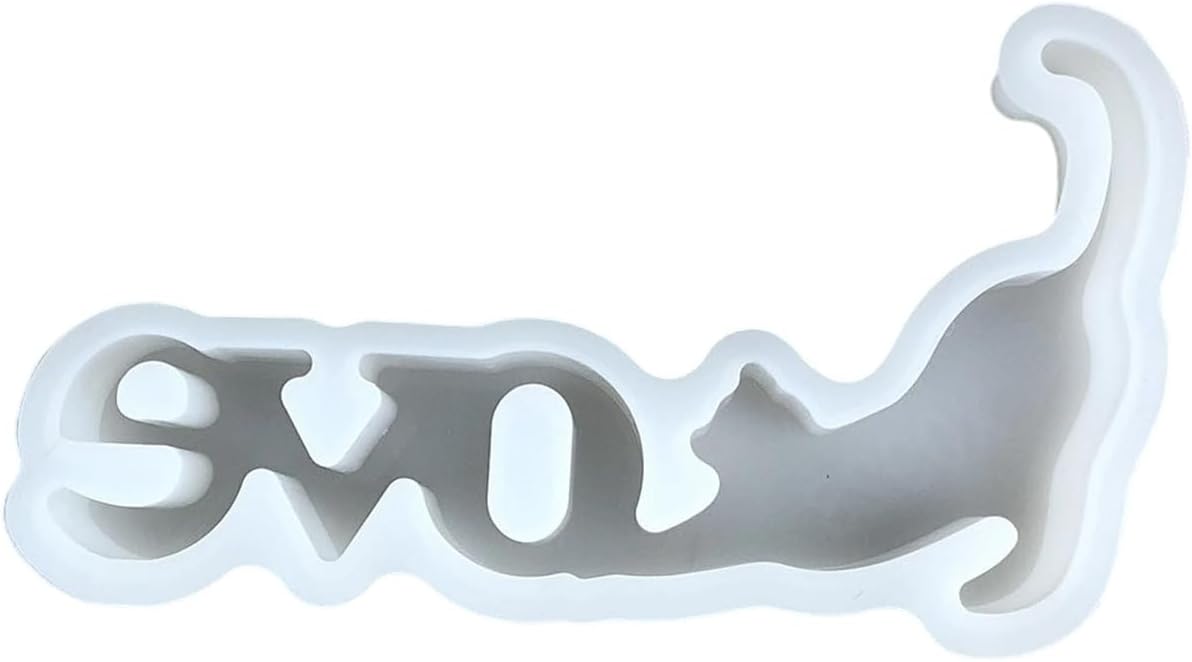Creative Puss Shape Affection Silicone Cast for Artisanal Flame Concrete Rosin Craft Donations and Holiday Deck Food Grade Silicone Craft Cast