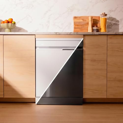 Cecotec Lave-vaisselle Pose Libre 60cm 16 Couverts avec WiFi Bolero Aguazero 7000 Matt White Glass Connected. Moteur Inverter Plus Duo, 16 Programmes, Panier à Couverts, Commande Vocale, Verre Mat