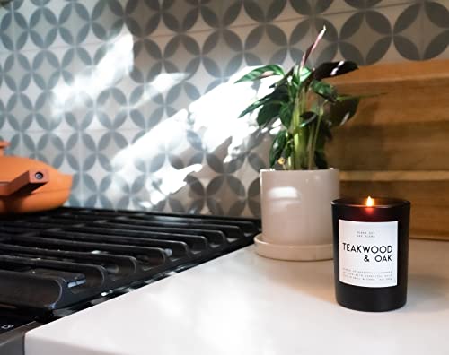 Leoben Company | Masculine Aromas | Small Batch | Soy Wax | 40 Hours | Scented Mens Candles With Natural Essential Oils | Vegan | Phthalate-Free (Teakwood & Oak) #TOP4