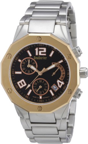 Preisvergleich Produktbild Sea Surfer Herren Chronograph Edelstahl Ionenplatiert Made in Germany 7566.4286