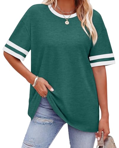 WIHOLL Womens T Shirts Loose Fit Short Sleeve Tees Crew