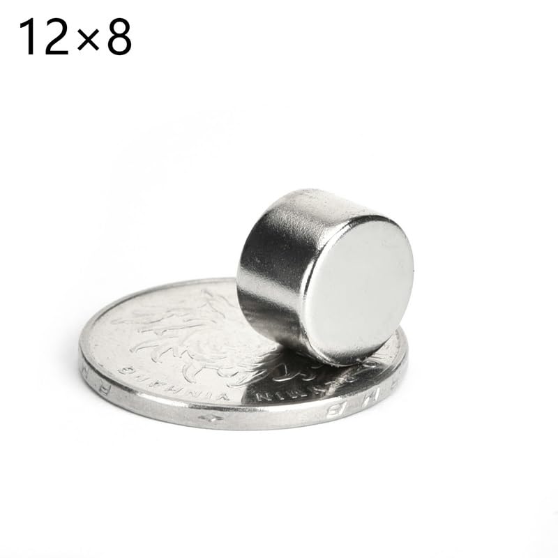 10pcs 12mm Diameter Round Rare Earth 1/1.5/2/3/4/5/6/8/10/12/15/20mm Thick Neodymium Crafts Permanent Magnet(D12mm x 12mm)