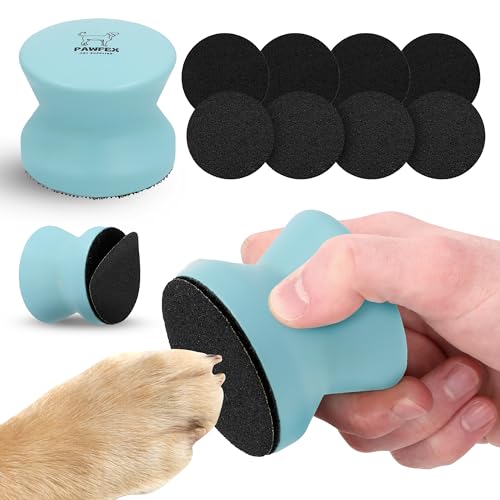 Pawfex Dog Supplies - Nail File with 8 Replaceable Discs, Dog Paw Trimmer, Scratch Pad
