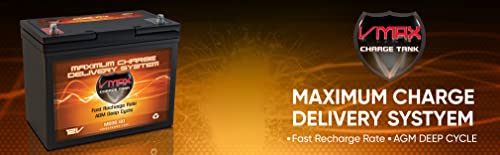 Vmax Mr96-60 Agm 12V 60Ah Agm Battery Deep Cycle High Performance Battery For 24-50Lb Thrust Minn Kota, Cobra, Sevylor And Other Electric Trolling Motors (Group 22Nf, Upgrades Any 55Ah 22Nf Battery) #TOP5