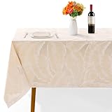 Kaixinbao Waterproof Vinyl Table Cloth,Heavy Duty PVC Rectangle Table Cover for Kitchen Dining Room,Washable & Stain Resistant Wipeable Tablecloth for Indoor/Outdoor Party,Wedding,Camping.