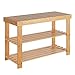 Produktbild Homfa Schuhregal Bambus Schuhbank mit 3 Ablagen 70x28.5x45cm für Flur Bad Wohnzimmer bis 120KG belastbar