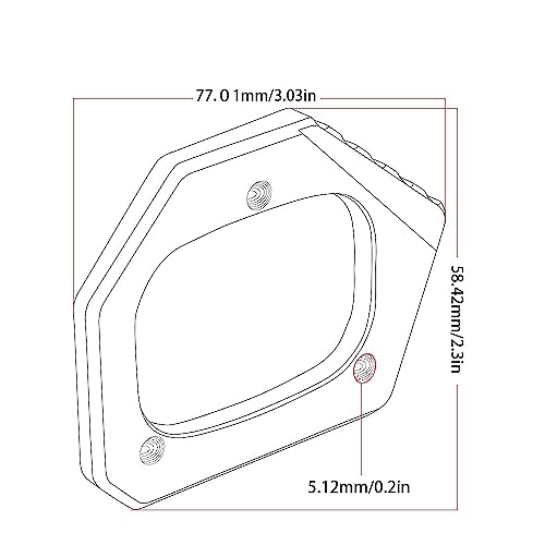 Support béquille moto NC750 agrandisseur de plaque latérale 2014-2019