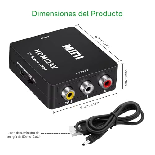 La Mejor Lista de Convertidor hdmi a rca - los más vendidos. 8 Imagen adicional