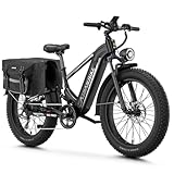 LEONX M2 Pro Electric Bike for Adults with 1800W Motor Peak, 26'' x 4.0'' Fat Tire Ebike, 48V 17.5Ah Battery, 85 Miles Fastest Ebike, 36Mph Electric Mountain Bike, Electric Bicycle with Saddle Bag