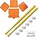 WIFFLE Ball 6 Baseballs Official Size - 6 Pack Ball 32" Bats 2 Pack, BSN Orange Throw Down Bases (5 Piece), Gift Set Bundle + Bonus NOIS Tissue Pack