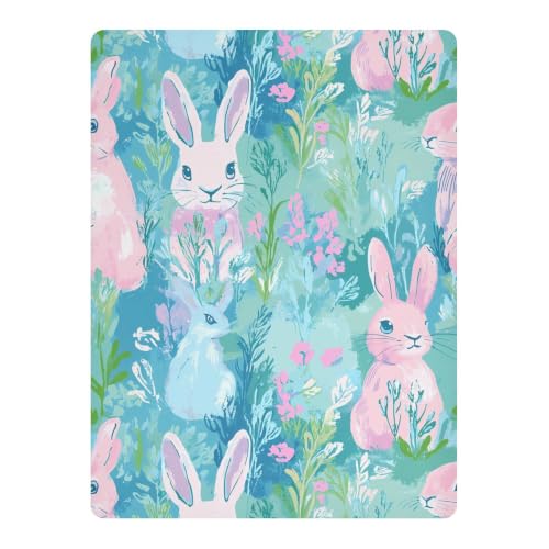 Drap de voyage imperméable 132x71 cm motif lapin rose pour mini lit de bébé