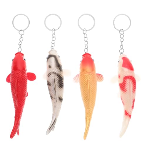 Porte-clés poisson rouge résine sac à dos accessoire pendentif