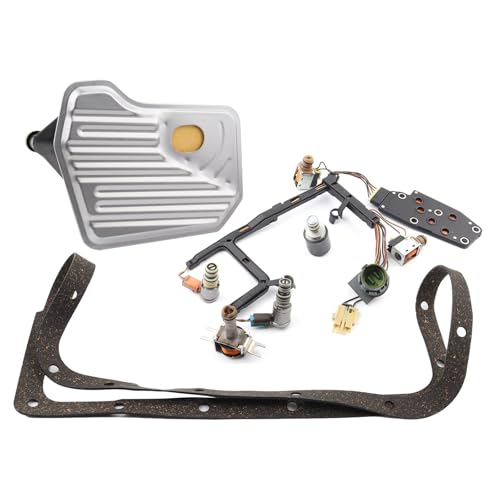 9Pcs 4L60E/4L65E Transmission Master Solenoid Kit TCC EPC PWM Shift 3-2 Harness Filter Gasket for All GM Models 1993-2002