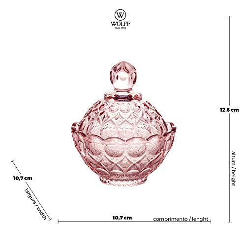 POTICHE DECORATIVO CRISTAL ANGEL ROXO 11x11cm