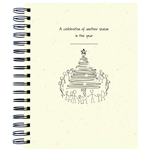 Journals Unlimited "Write It Down!" Series Guided Journal, Christmas, The Holiday Journal, With A Kraft Hard Cover, Made Of Recycled Materials, 7.5"X 9" #TOP1