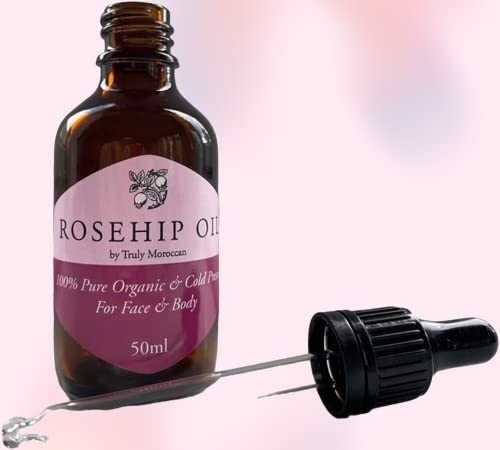 Truly Moroccan 50ml Organic Cold Pressed Rosehip Seed Oil For Face Skin Hair And Body, Pure Rose Hip Extract With Vitamin E - Image 4