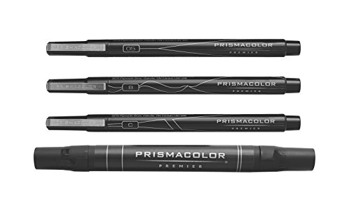 Prismacolor Premier Beginner Hand Lettering Set With Illustration Markers, Art Markers, Pencils, Eraser And Tips Pamphlet, 8 Count Black #TOP2